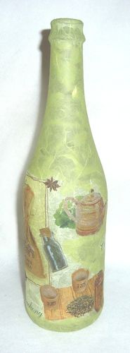 Leuchtflasche TEE - grün - 28cm
