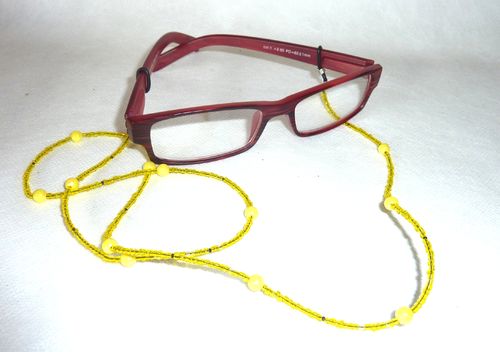 Brillenkette - gelb & schwarz -