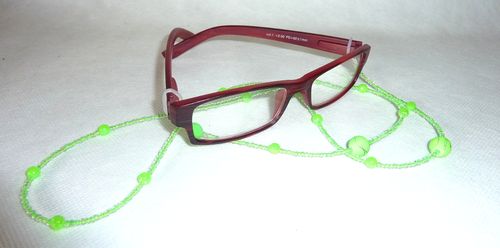 Brillenkette - neongrün -