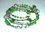 Spiralarmband - grün, silber & grau -