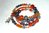 Spiralarmband - orange & anthrazit -