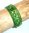 5er Set Armbänder - grün -
