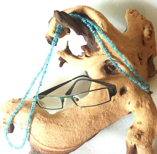 Brillenkette - aquablau -