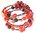 Spiralarmband - rot & schwarz -