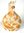 Leuchtflasche MOSAIK - natur braun - 21cm