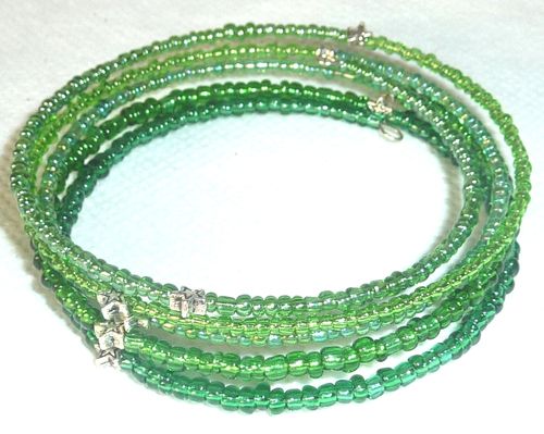 Spiralarmband - grün -