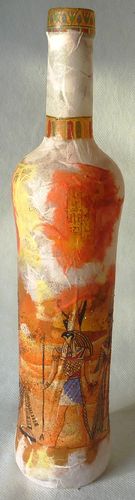 Leuchtflasche ÄGYPTEN - natur - 33cm